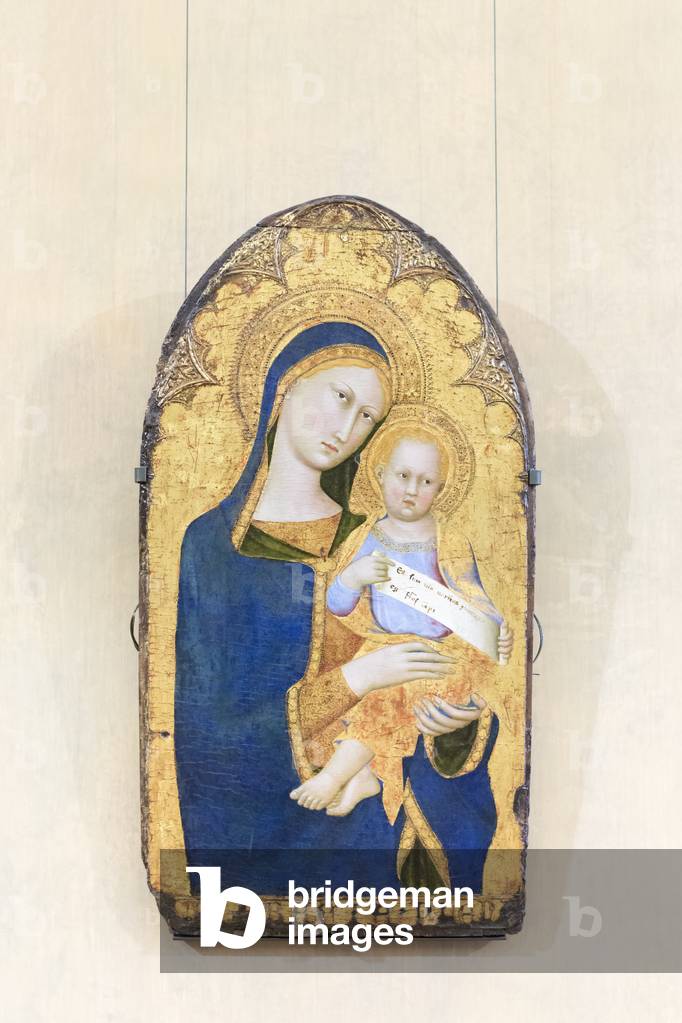 Madonna and child, Maestro della Madonna di palazzo Venezia, Siena, active in the first half of the 14th century, national gallery of ancient art, Rome, Italy