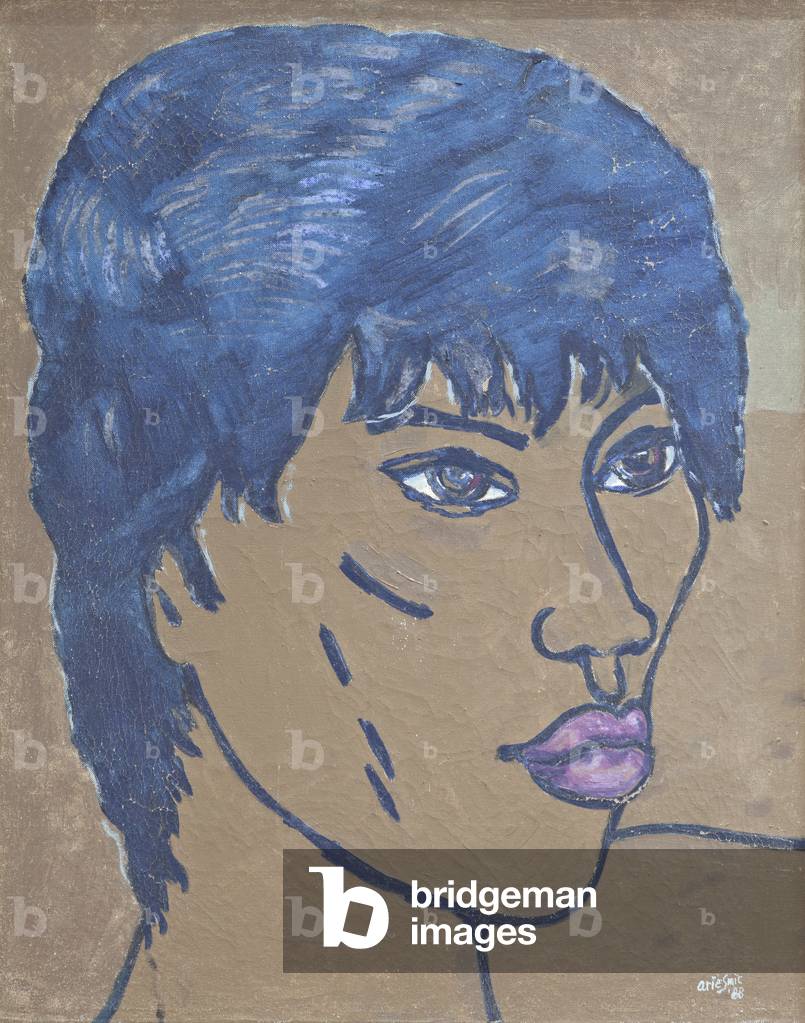Portrait of a balinese youth, 1988 (acrylic on canvas)