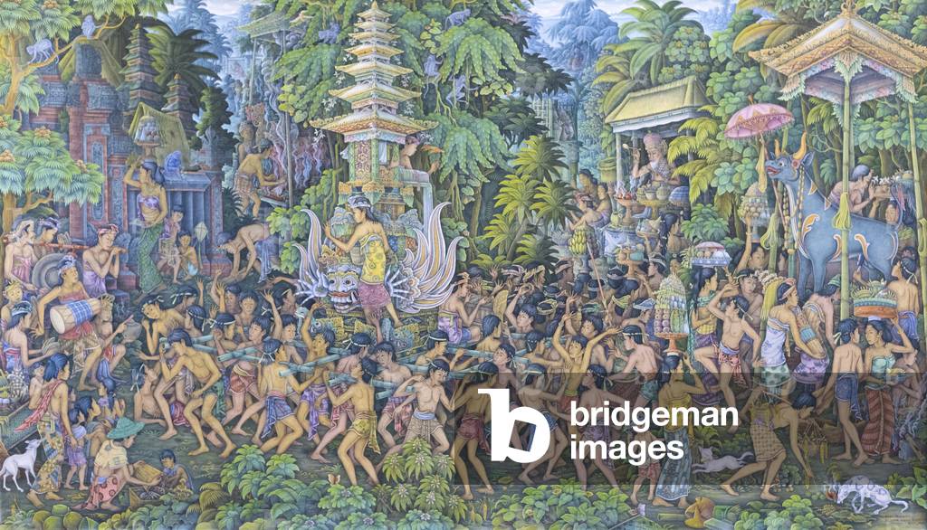 Cremation ceremony, c.1994 (acrylic on canvas)