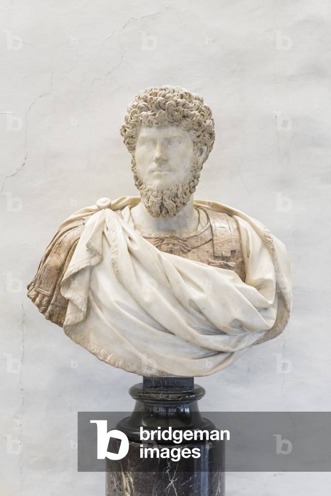 Bust with the head of Lucius Verus, 160-80 AD, (marble)