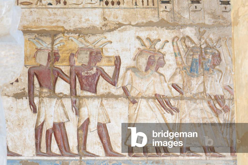 Painted relief image on the vault