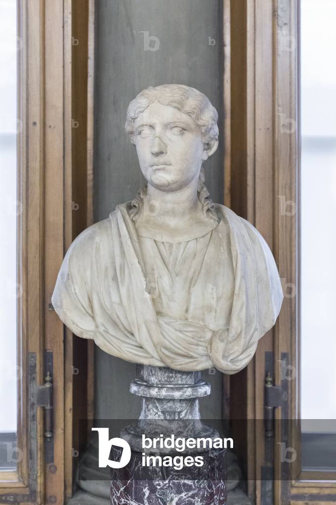 Bust with the head of a woman, so called Agrippina the elder, 1st half of the 1st century AD (marble)