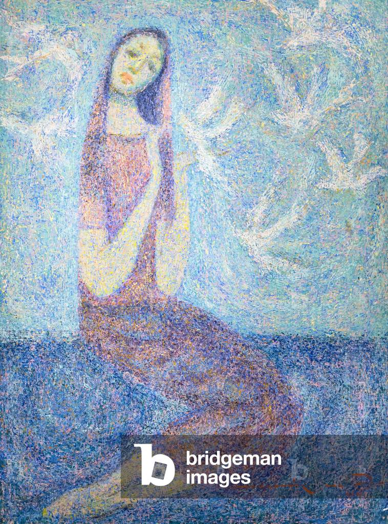 Woman with birds, 1967, (oil on canvas)