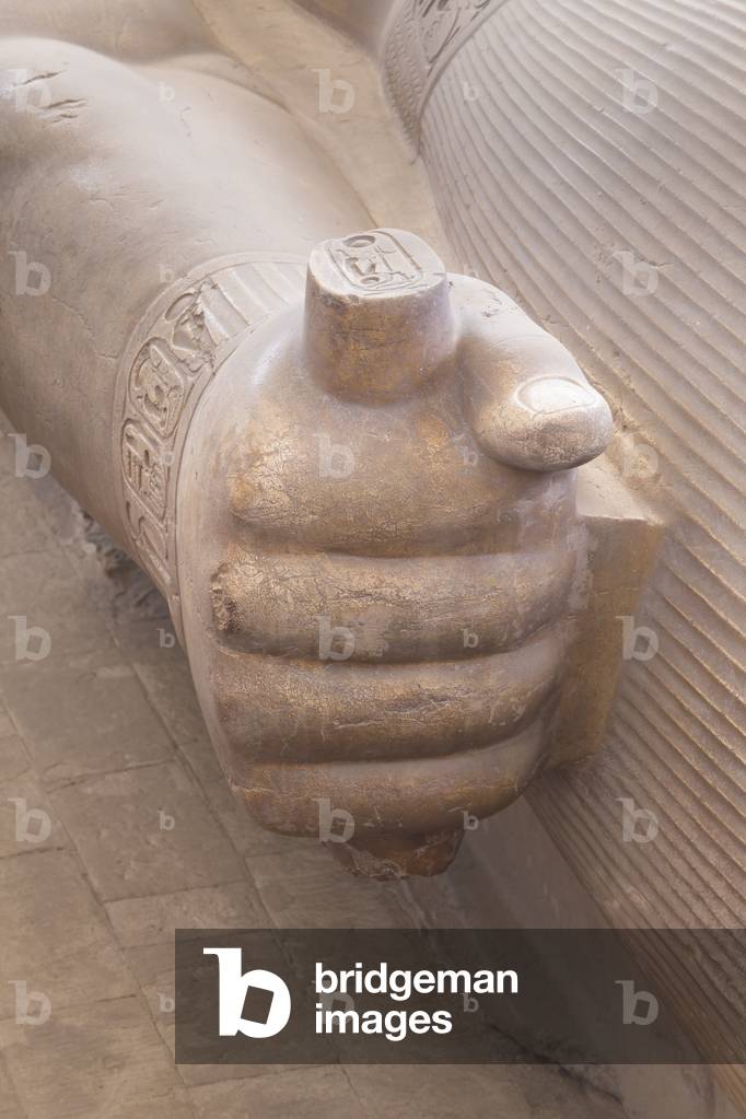 Detail of the colossal sculpture of Ramesses II