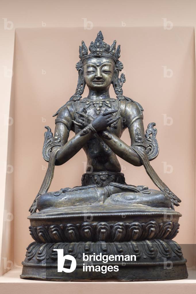 Vajradhara, Tibet (bronze, silver and copper inlay)