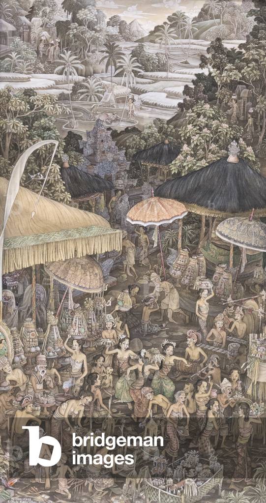 Temple ceremony, c. 1992 (acrylic on canvas)