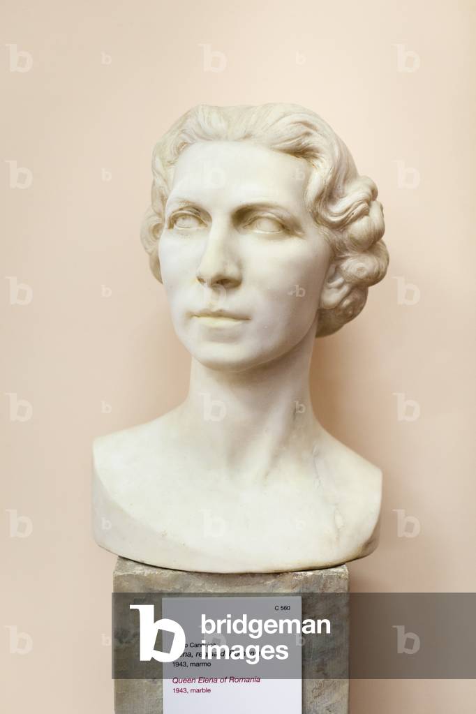 Queen Elena of Romania, 1943 (marble)