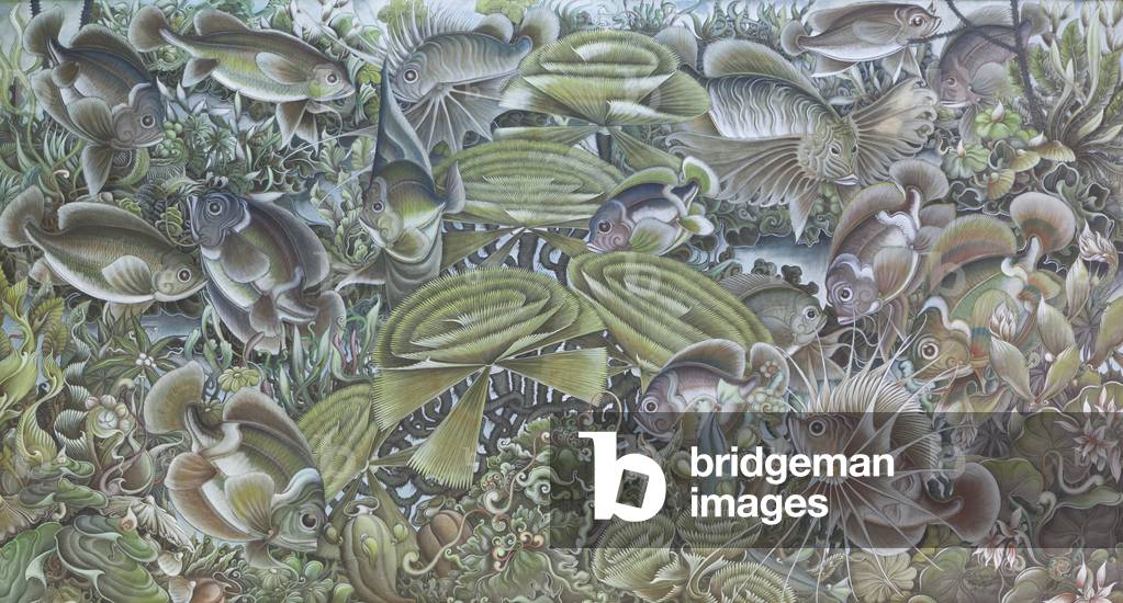 Underwater life,1971 (acrylic on canvas)