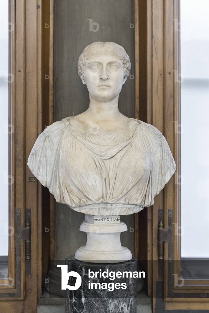 Bust of a woman, so called Antonia the younger, early 1st century AD (marble)
