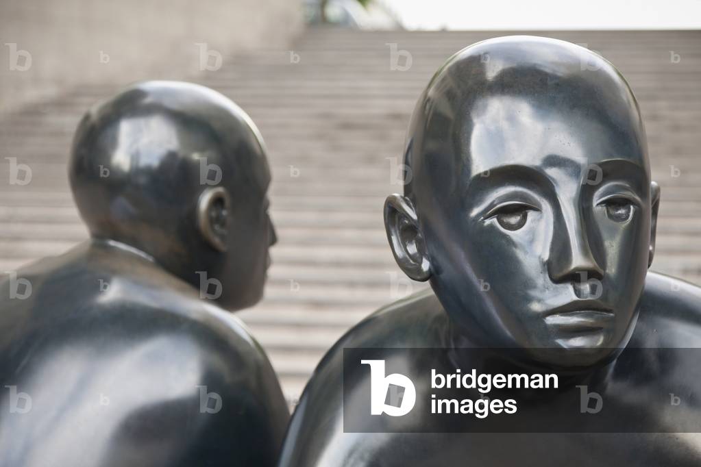 Two Men on a Bench, 1999 (sculpture)