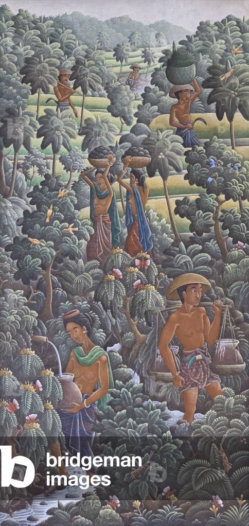 The water carriers, c.1990 (oil on canvas)