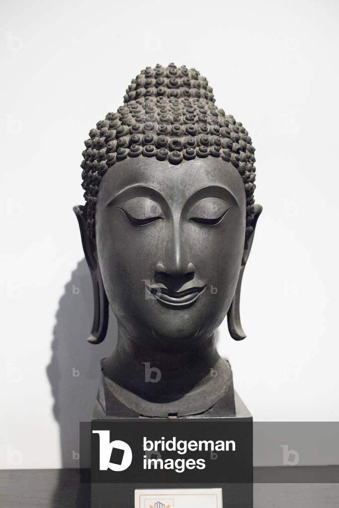 Head of a Buddha image, Sukhothai style, 14th-15th century AD