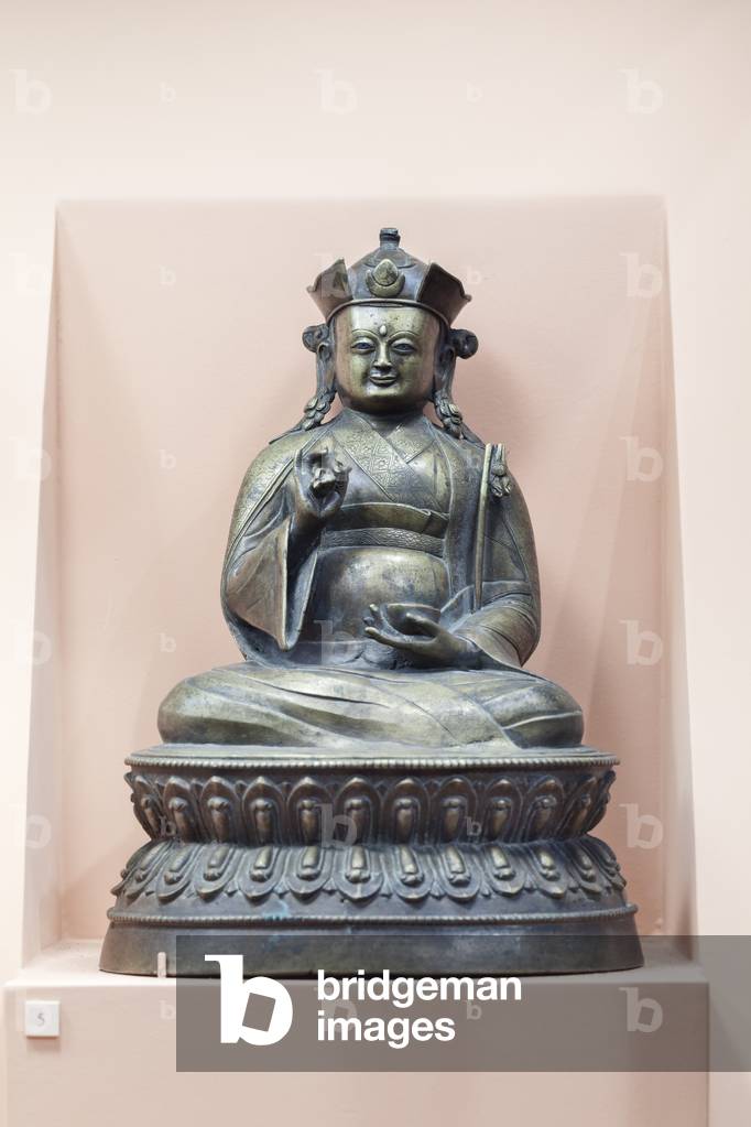 Padmasambhava, Tibet (bronze, silver and copper inlay)