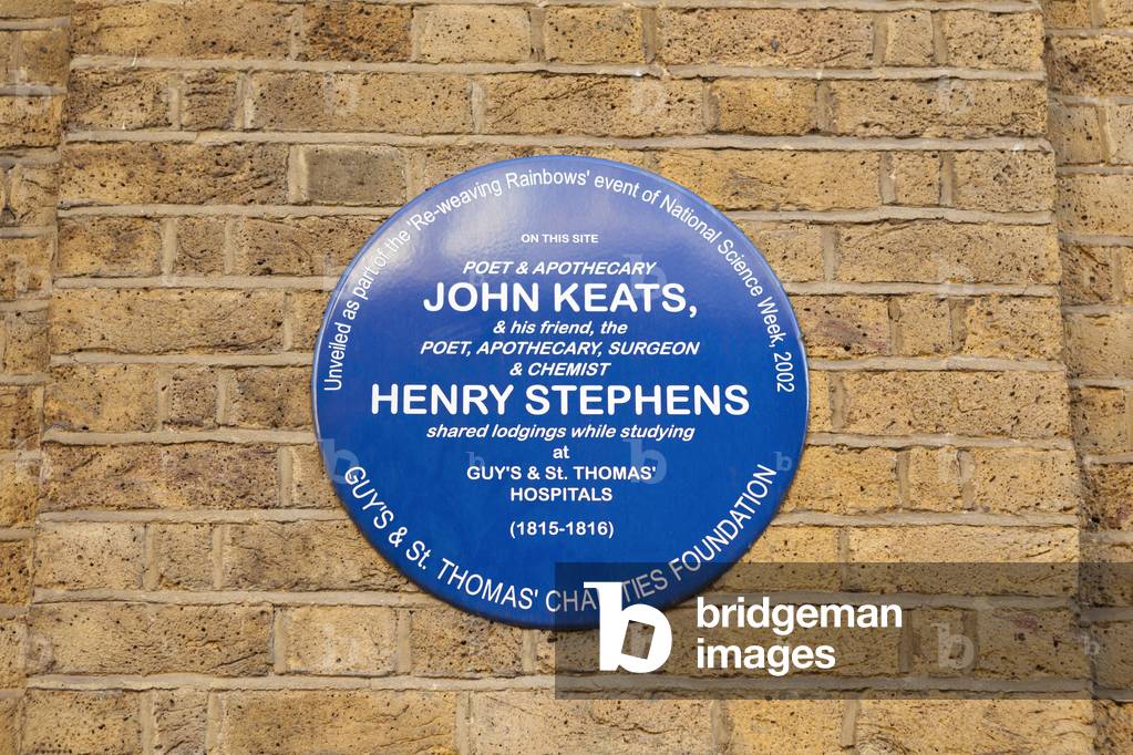 John Keats and Henry Stephens Blue Plaque, St. Thomas Street, London, UK (photo)