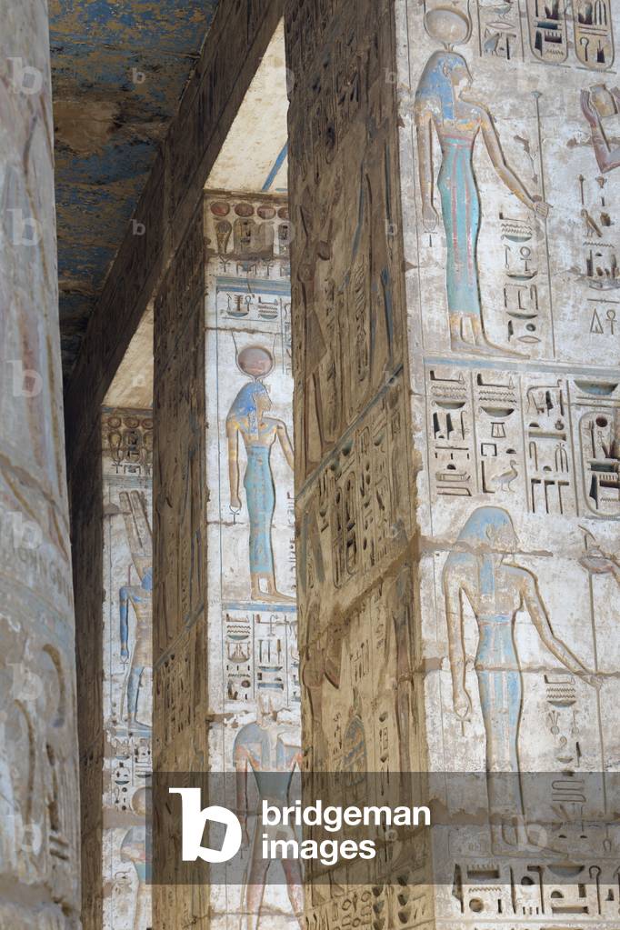 Painted relief image on the wall