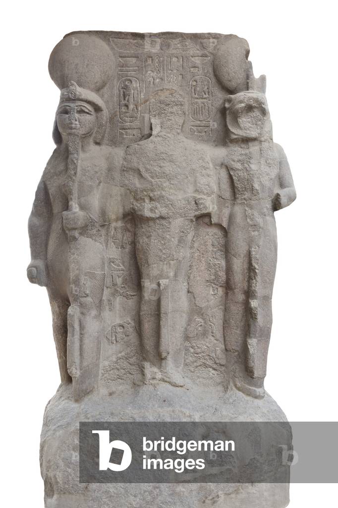Triad of Memphis, 1279-1213 BC circa, (red granite)