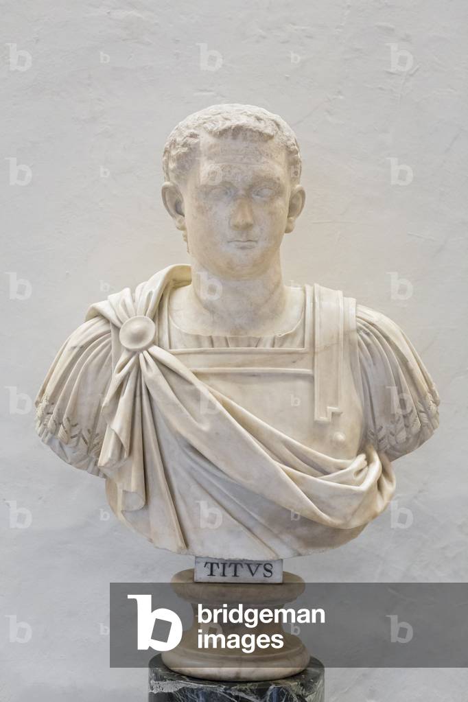 Bust with the head of Titus, late 1st century AD (marble)