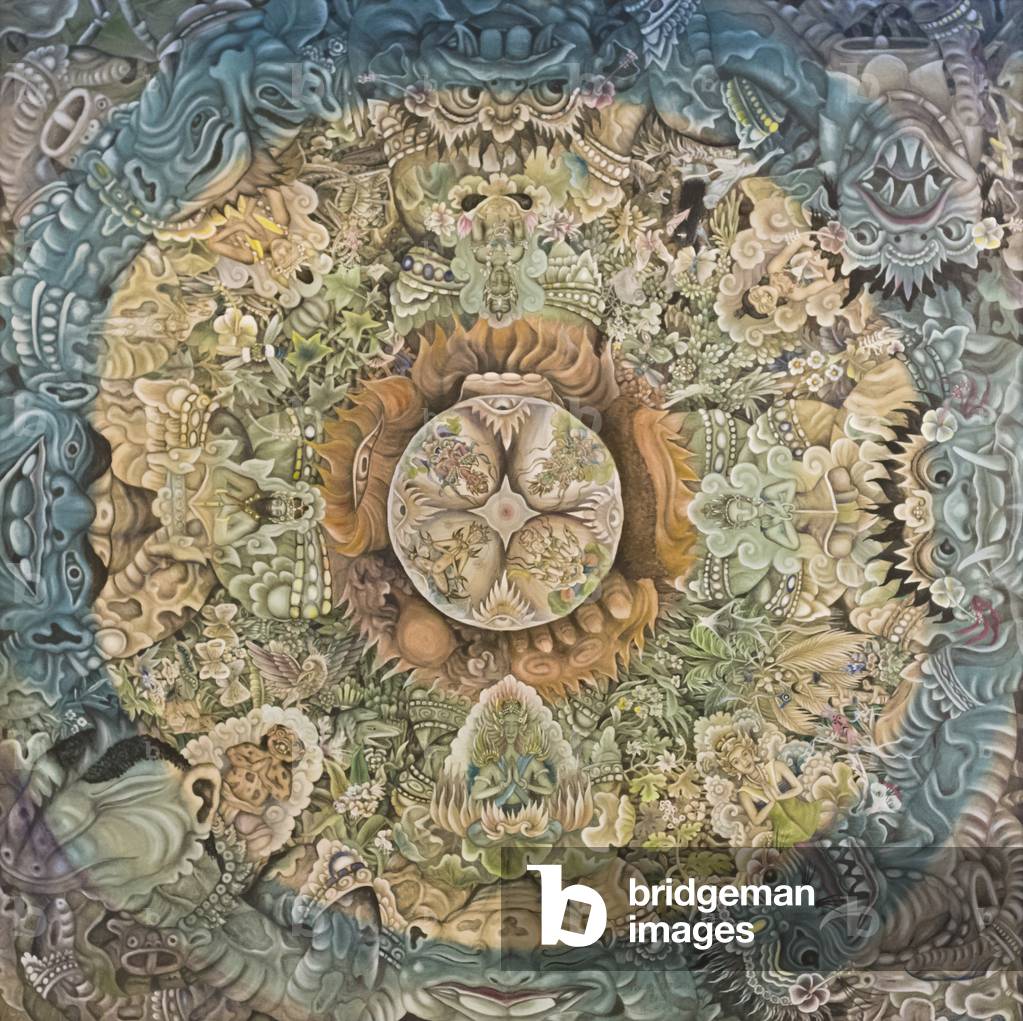 Mandala, 1975,  (tempera on canvas)