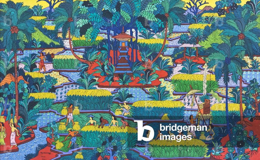 Rice harvest, c.1960-69 (oil on canvas)