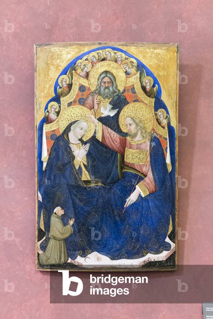 Coronation of the Virgin with donor of the franciscan order