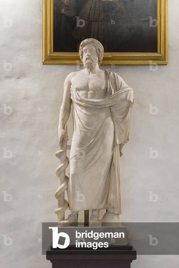 Statue of Aesculapius, Giustini type, mid 2nd century AD (marble)