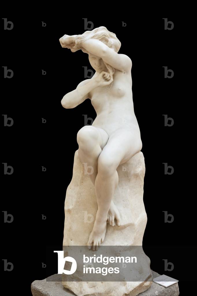 Modesty or surprise (white marble)