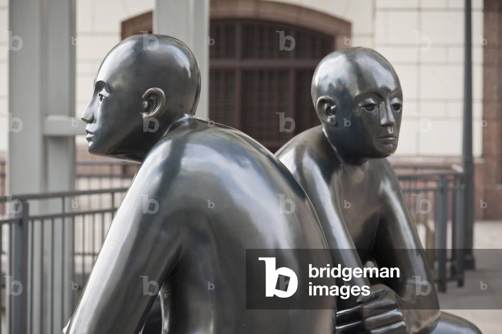 Two Men on a Bench, 1999 (sculpture)