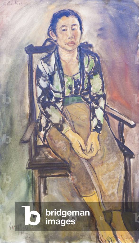 Portrait of the artist's sister, c.1975 (oil on canvas)