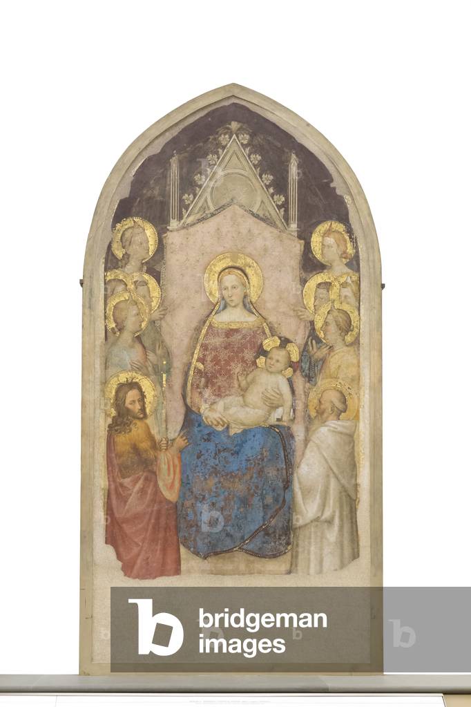 Madonna and Child enthroned between saints and angels, 1356 (detached fresco)