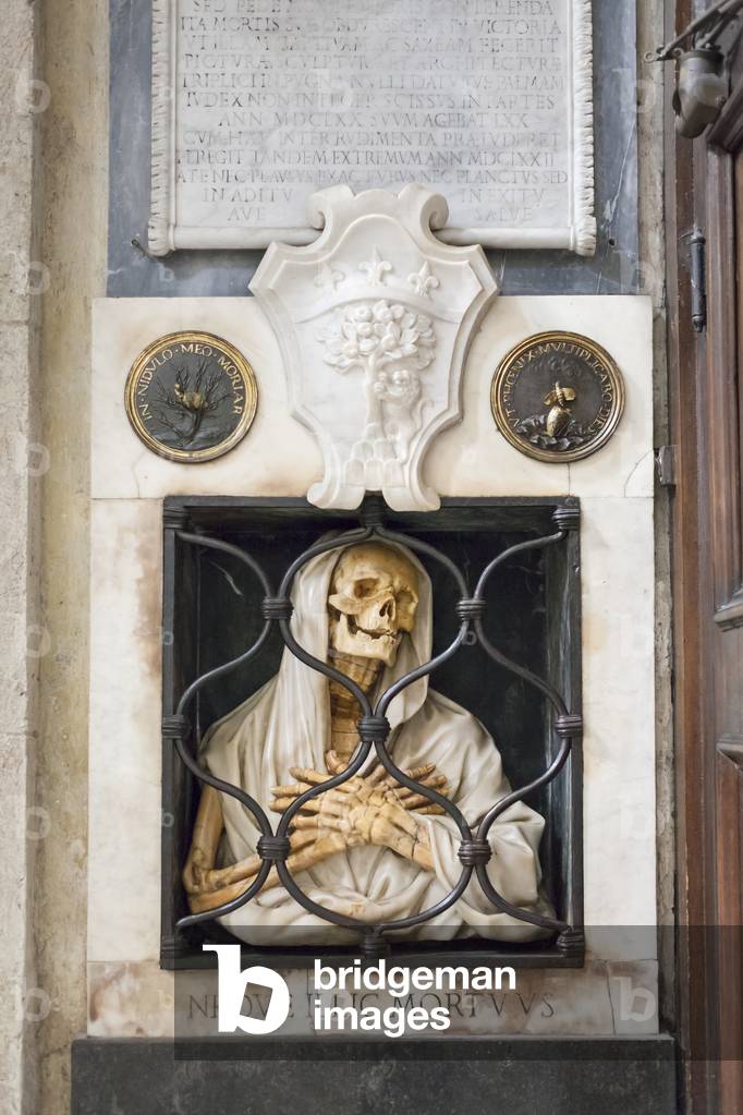 Funerary monument of Giovanni Battista Gisleni, 1670, Santa Maria del Popolo church, Rome, Italy
