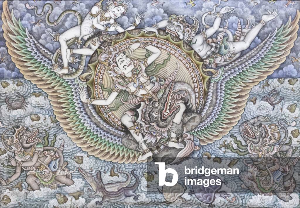 Hanoman devouring the sun, c. 1980 (acrylic on canvas)