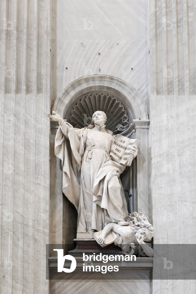 Statue of Saint Ignatius of Loyola inside Saint Peter's basilica, Vatican City, Italy