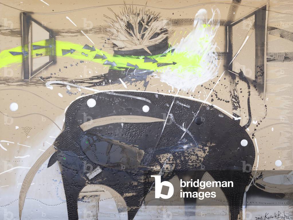 Impact of intuition, 2008 (mixed media on cardboard)