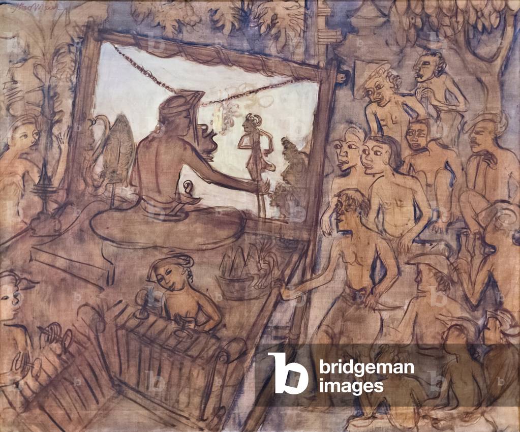 Wayang Kulit, 1955 circa, (oil on canvas)