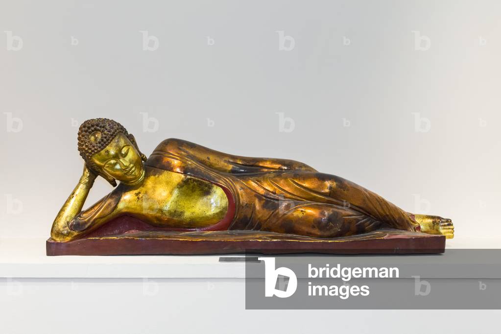 Buddha entering Nirvana, Bach Hinh province, 17th century (lacquered wood)