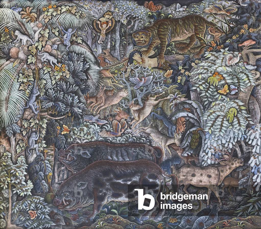 The prince Sutasoma, c. 1990. (acrylic on canvas)