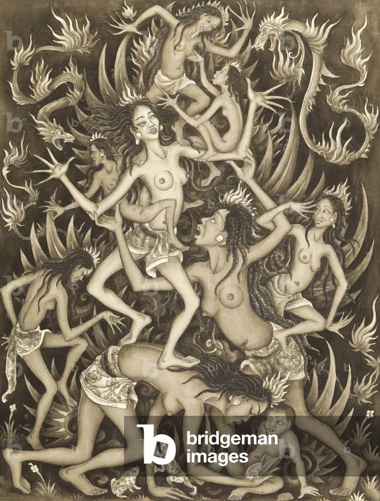 Dancing Leyak (chinese ink on canvas)