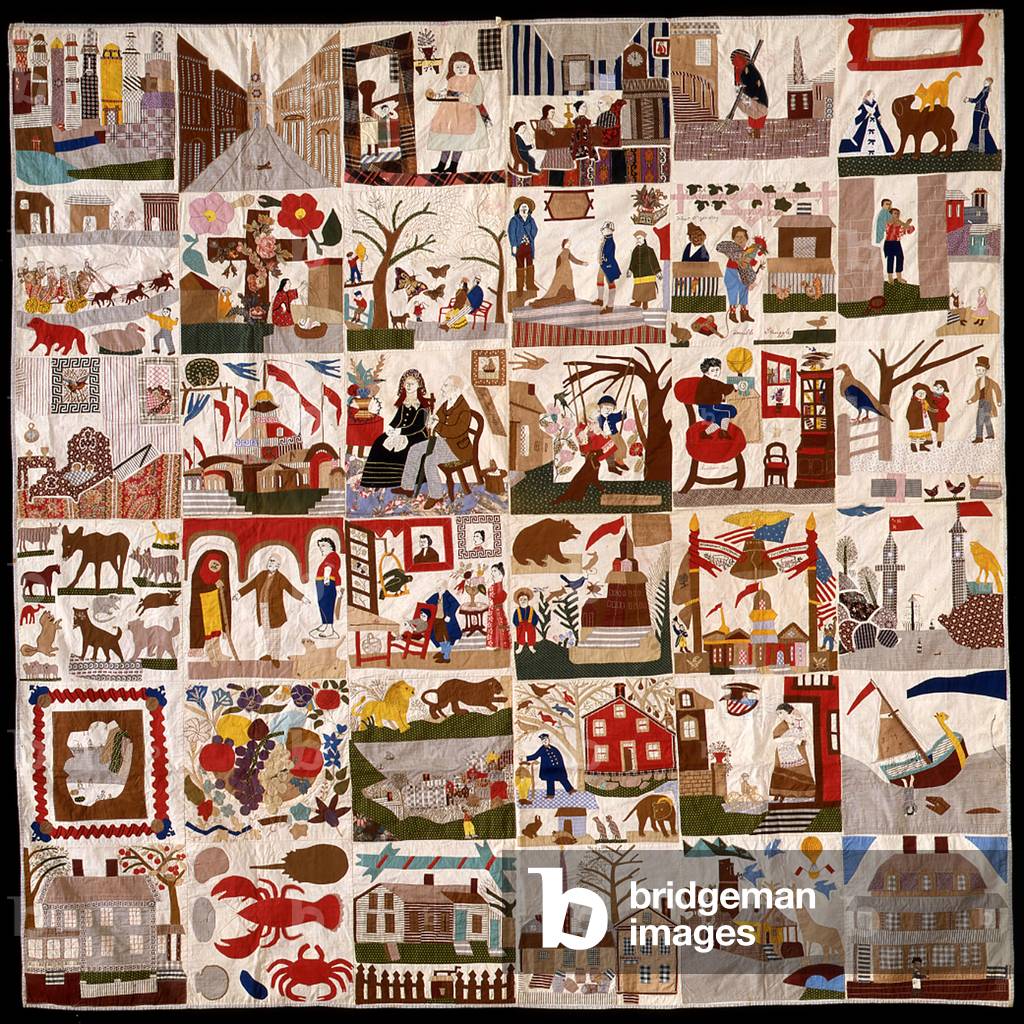 Burdicks-Child Quilt, 1876 (cotton & silk)