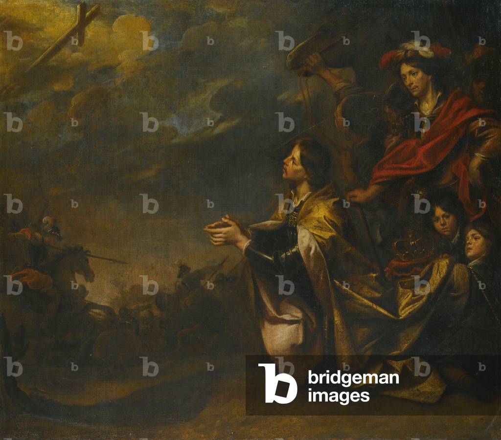 The Emperor Constantine's Vision of the Cross before the Battle of the Milvian Bridge (oil on canvas)