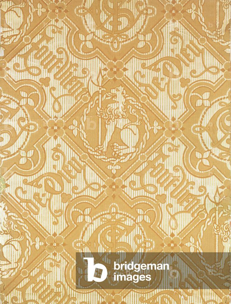 Design for wallpaper by A. Pugin (1812-52), for S.J.Cooper, after designs in the Gothic Manner, mid 19th century