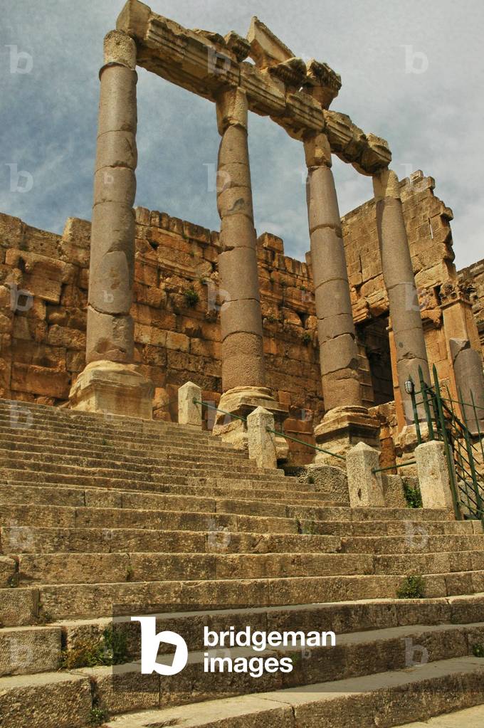 Lebanon, Baalbek (1st century AD), columns at the entrance to the Hexagonal Court