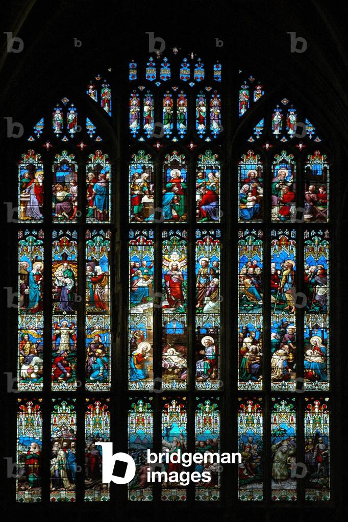 UK, Gloucestershire, Gloucester, Church of England, Cathedral of St Peter, stained glass,