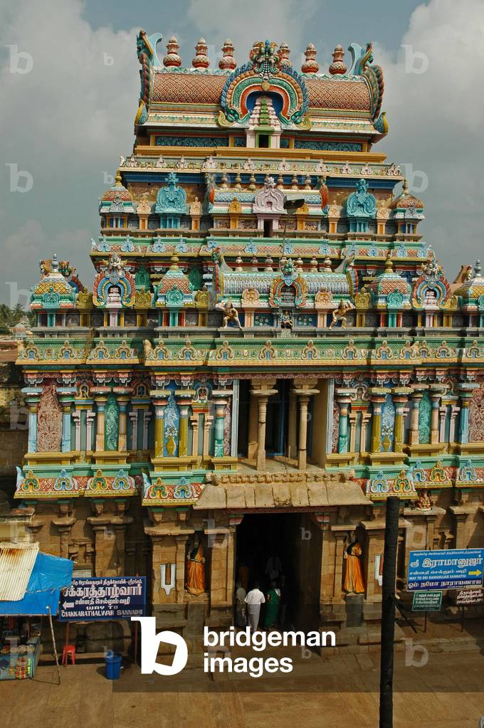 India, Tamil Nadu, Srirangam, Sri Ranganathasvami Hindu Temple (orig 10th century), main entrance
