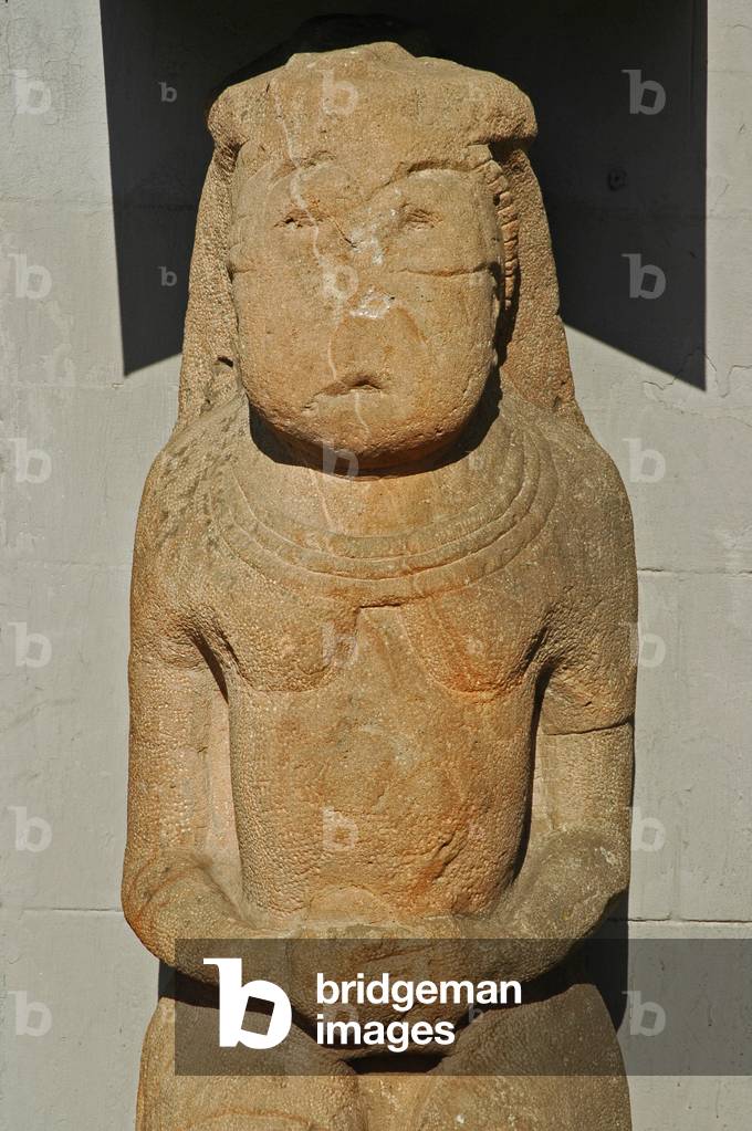 Ukraine, Kiev, History Museum, pagan grave statue, Sth Ukraine (10th-11th century)