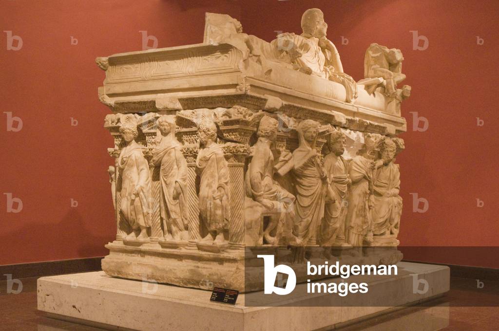 Sarcophagus of Domitias Julianus and Domita Philiska from Perge, Antalya, Turkey, Asia