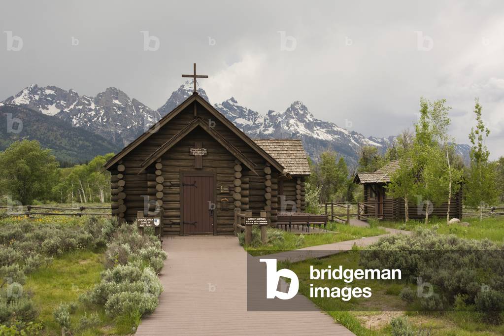 View of the Chapel of the Transfiguration, Moose, Wyoming, USA (photo)