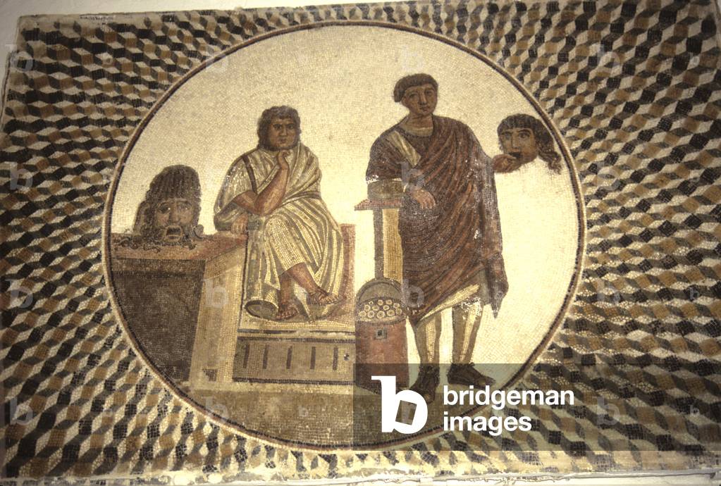 Roman mosaic. Tragic poet. 3rd cent. AD.