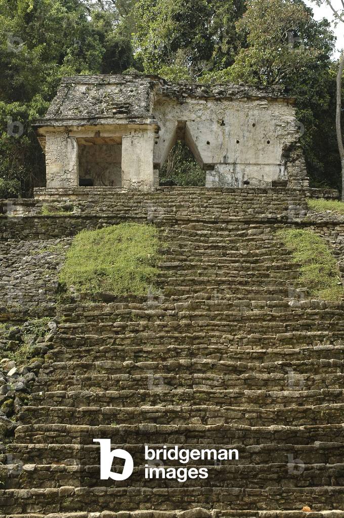 Mexico, Chiapas, Palenque (org. 100 Bcentury), Temple de la Calavera (Temple of the Skull)