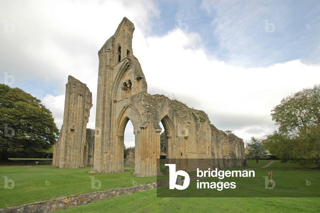 UK, Somerset, Glastonbury, Galstonbury Catholic Abbey (originally 600 AD), Choir & Nave