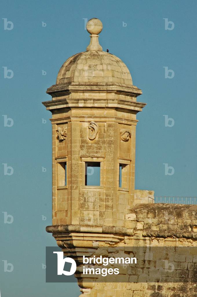 Bastion Tower showing the 'Eye and Ear of God', Valletta (photo)